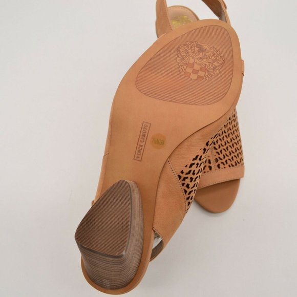 Vince Camuto Dastana Leather Peep Toe Sandals NEW - Picture 5 of 6